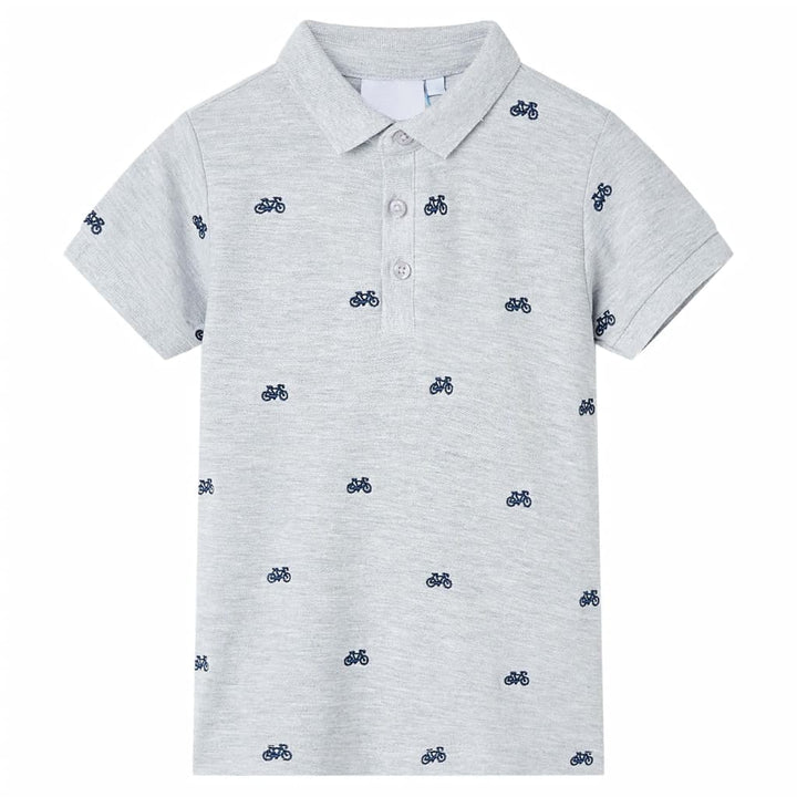 Kinderpoloshirt  128 gemøªleerd grijs