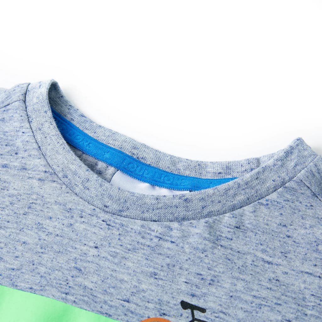 Kindershirt met korte mouwen 104 gemøªleerd blauw