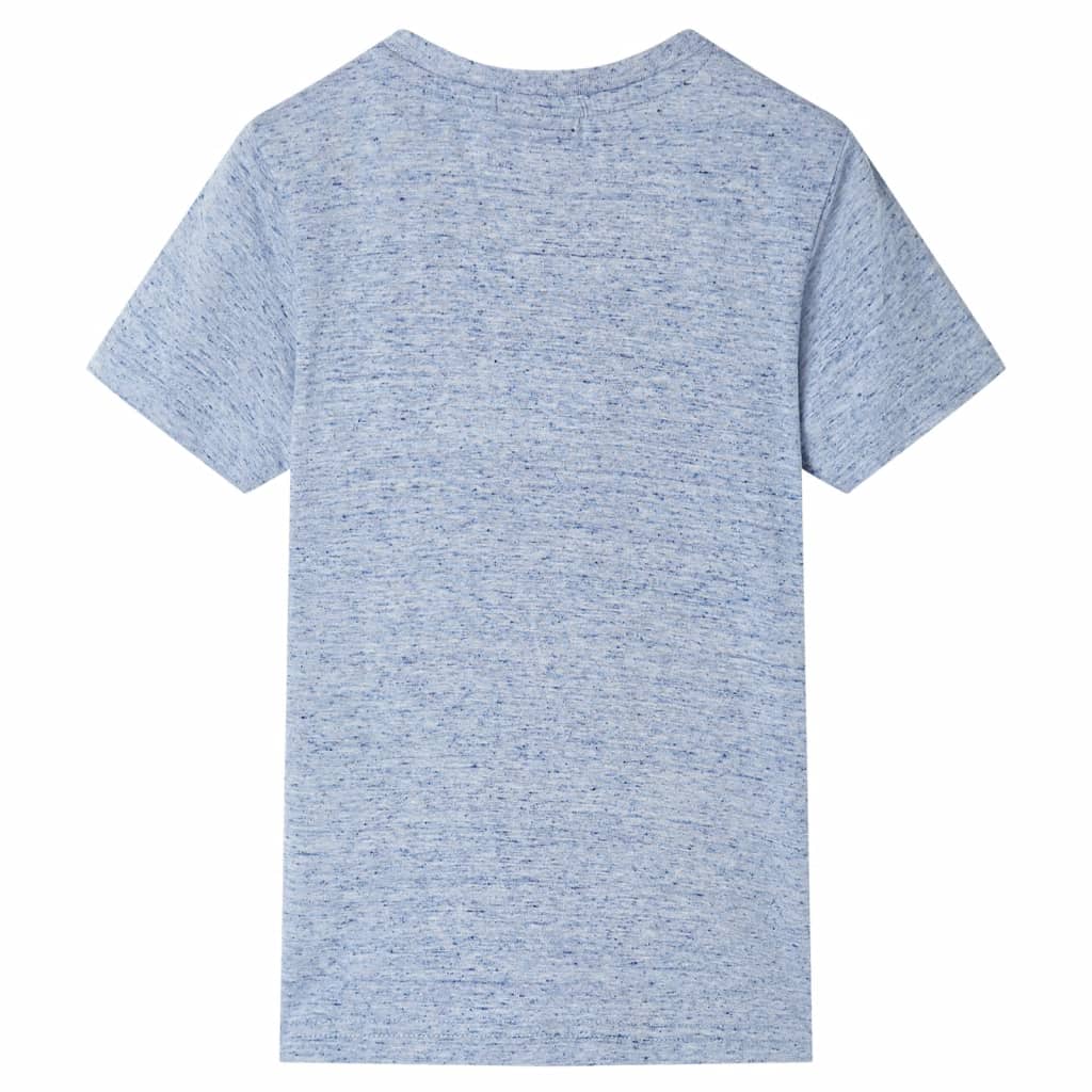 Kindershirt met korte mouwen 128 gemøªleerd blauw