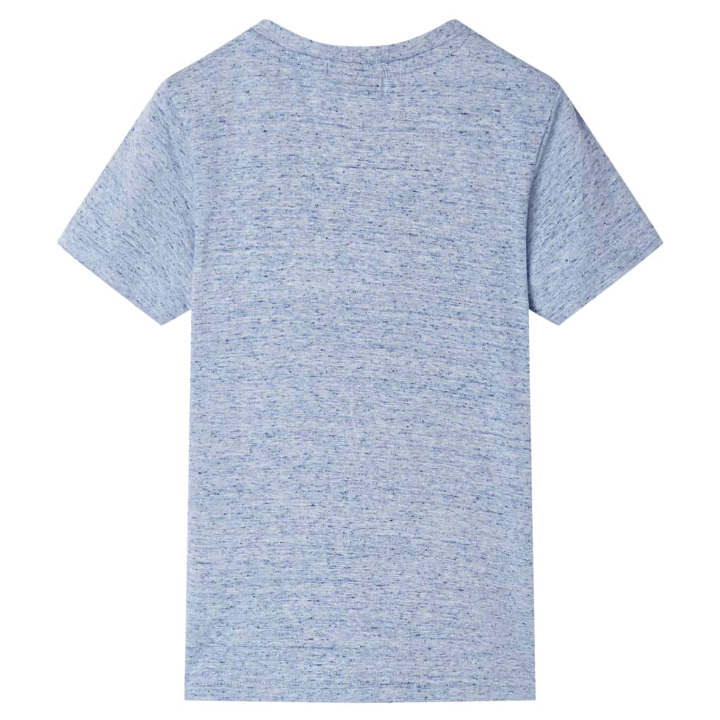 Kindershirt met korte mouwen 140 gemøªleerd blauw