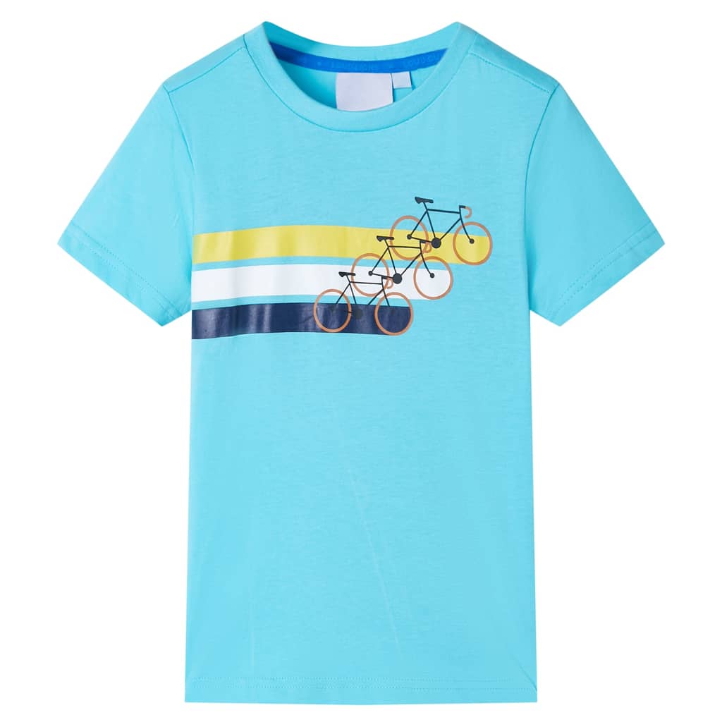 Kindershirt met korte mouwen 104 zeeblauw