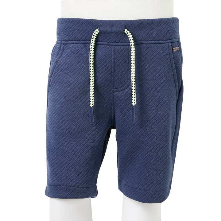 Kindershorts met trekkoord 92 donkerblauw