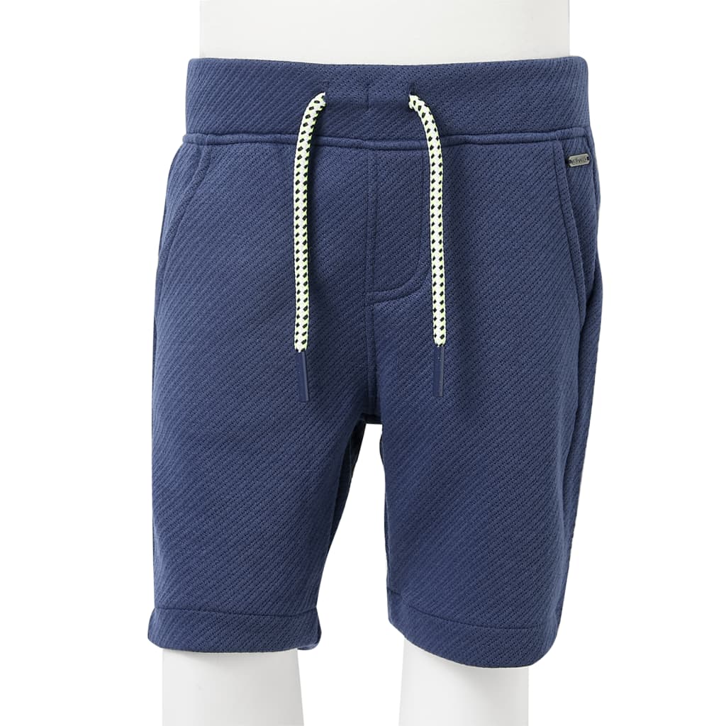 Kindershorts met trekkoord 104 donkerblauw