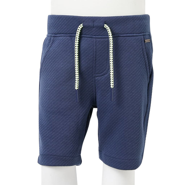 Kindershorts met trekkoord 128 donkerblauw