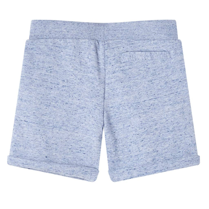 Kindershorts met trekkoord 92 gemøªleerd blauw