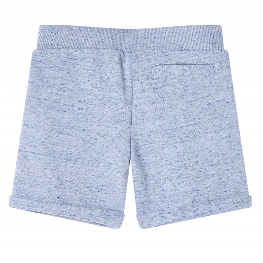 Kindershorts met trekkoord 104 gemøªleerd blauw