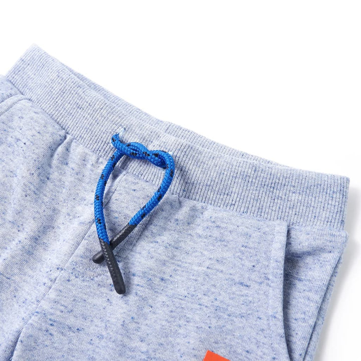 Kindershorts met trekkoord 104 gemøªleerd blauw