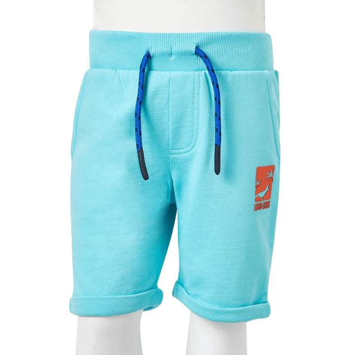 Kindershorts met trekkoord 92 zeeblauw