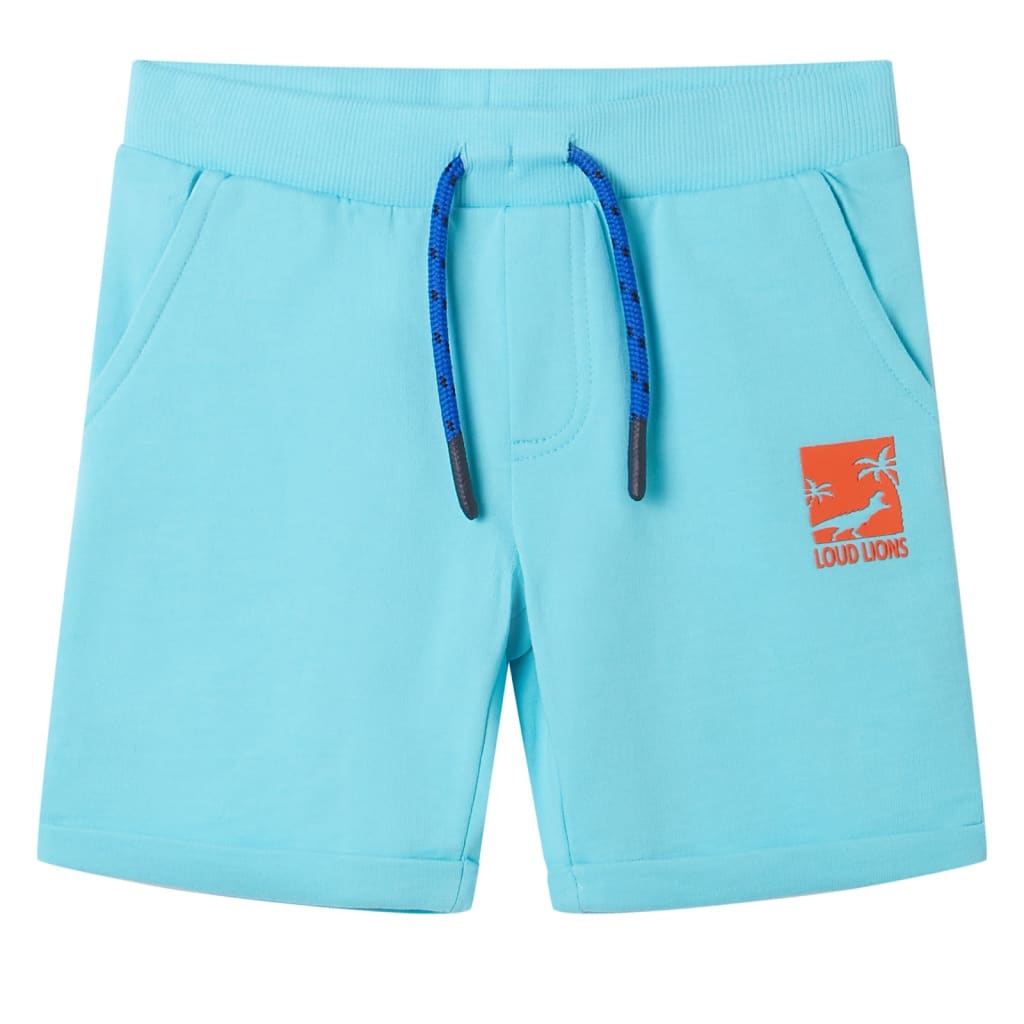 Kindershorts met trekkoord 104 zeeblauw