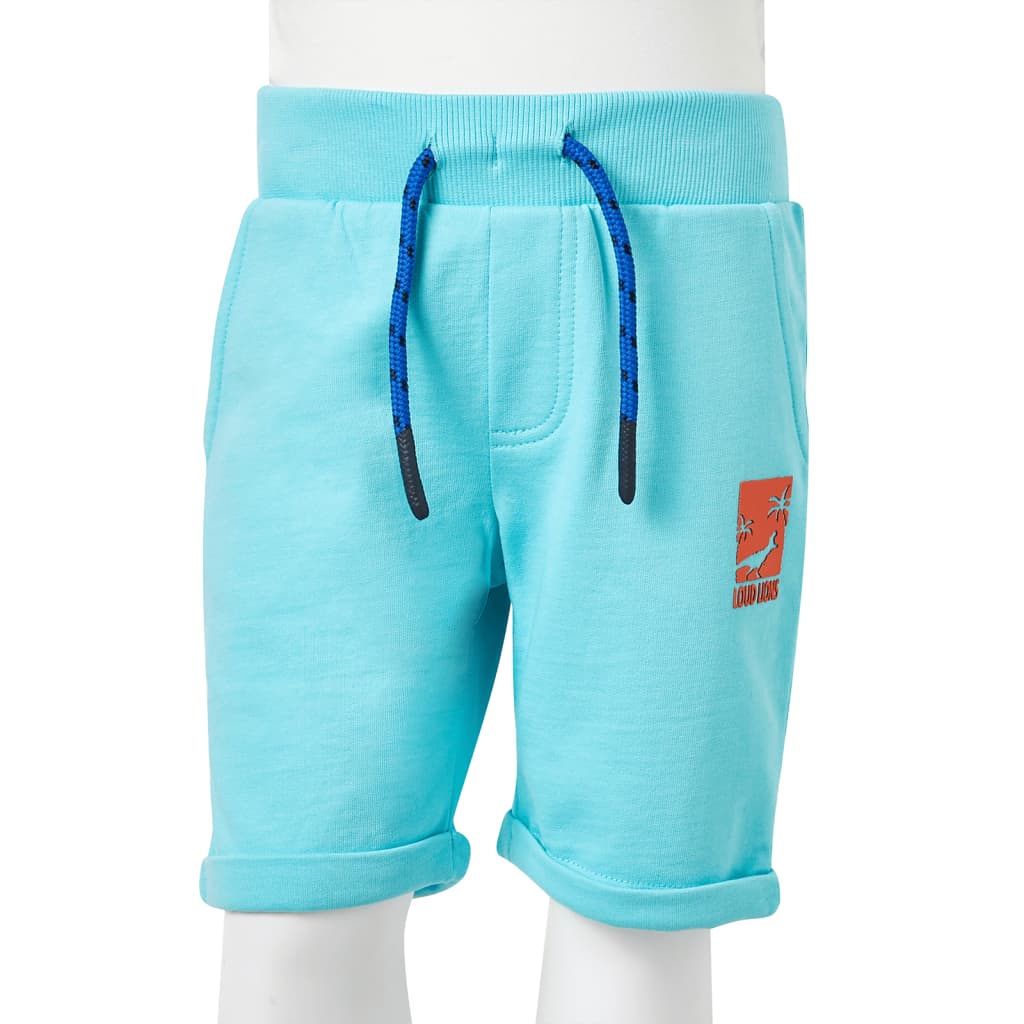 Kindershorts met trekkoord 104 zeeblauw