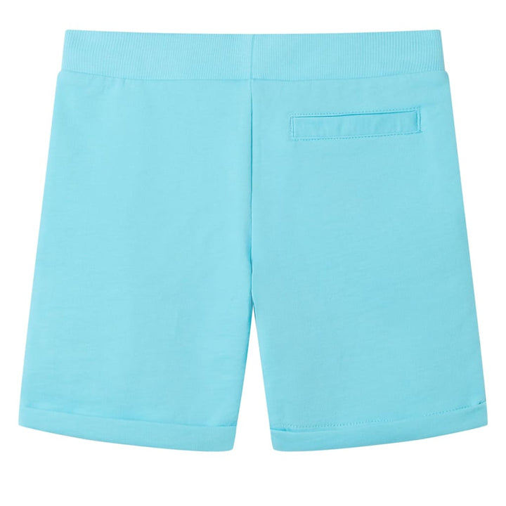 Kindershorts met trekkoord 128 zeeblauw