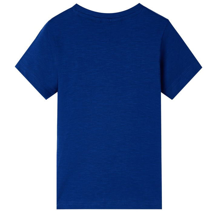 Kindershirt met korte mouwen 116 donkerblauw