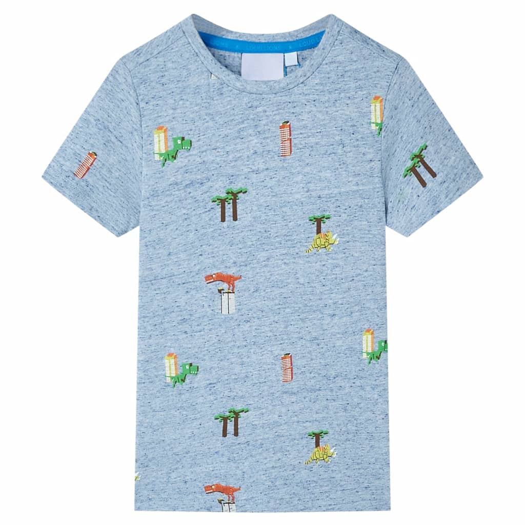 Kindershirt 116 gemøªleerd blauw