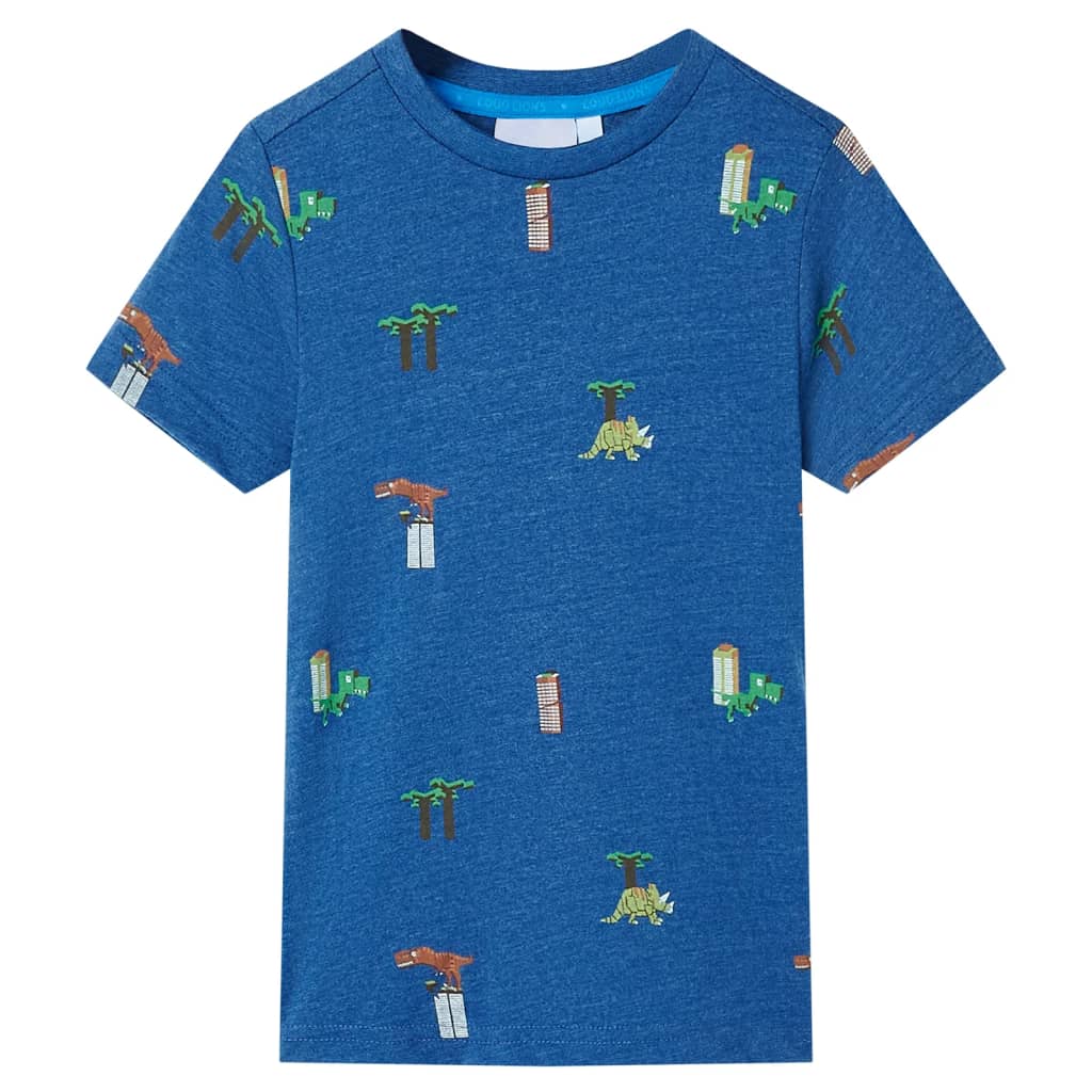 Kindershirt 104 gemøªleerd donkerblauw