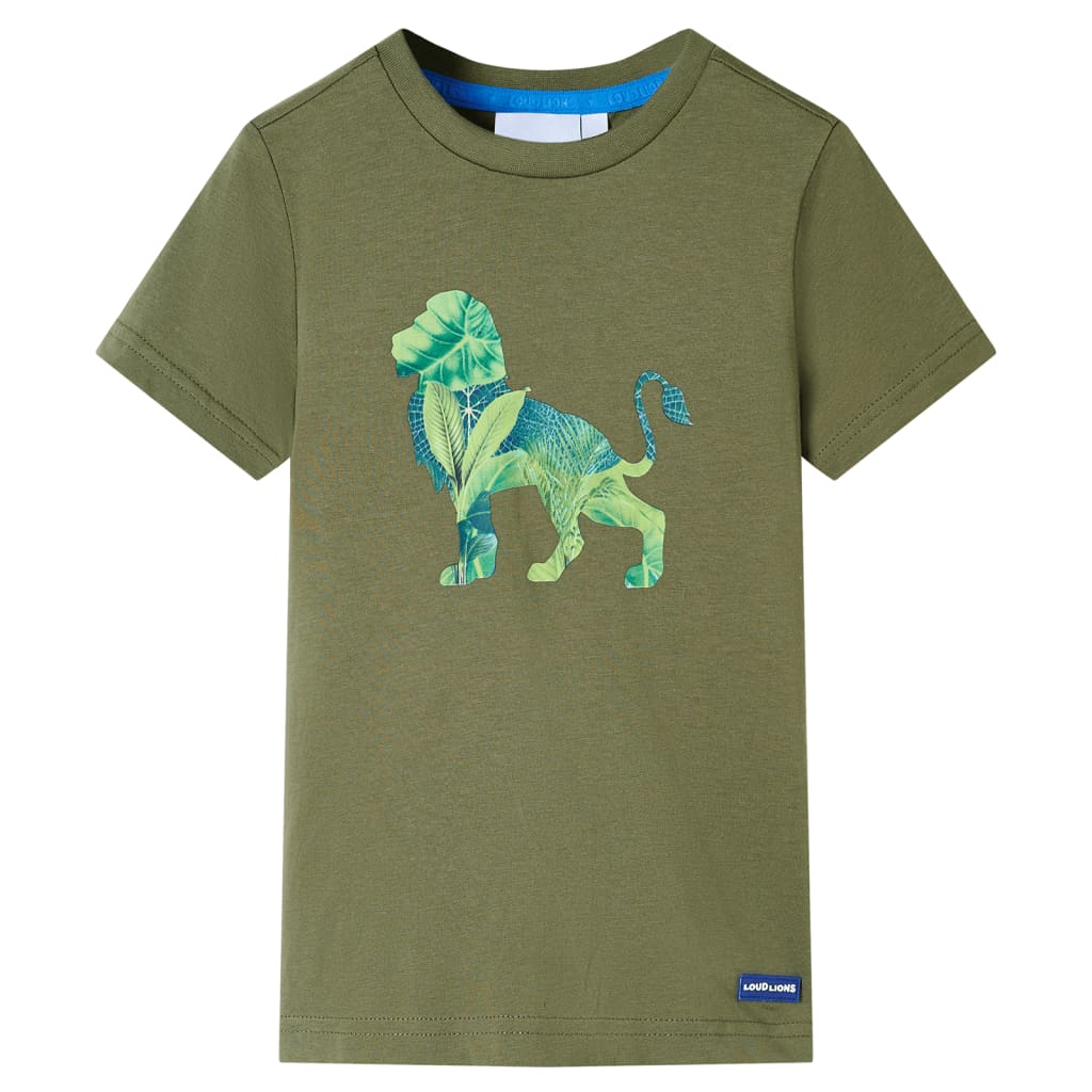 Kindershirt 104 kakikleurig