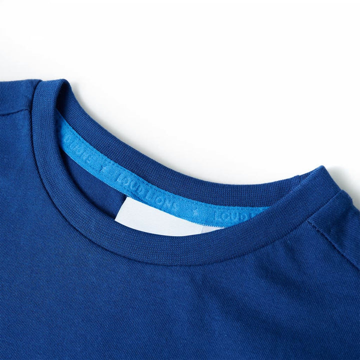 Kindershirt 92 donkerblauw