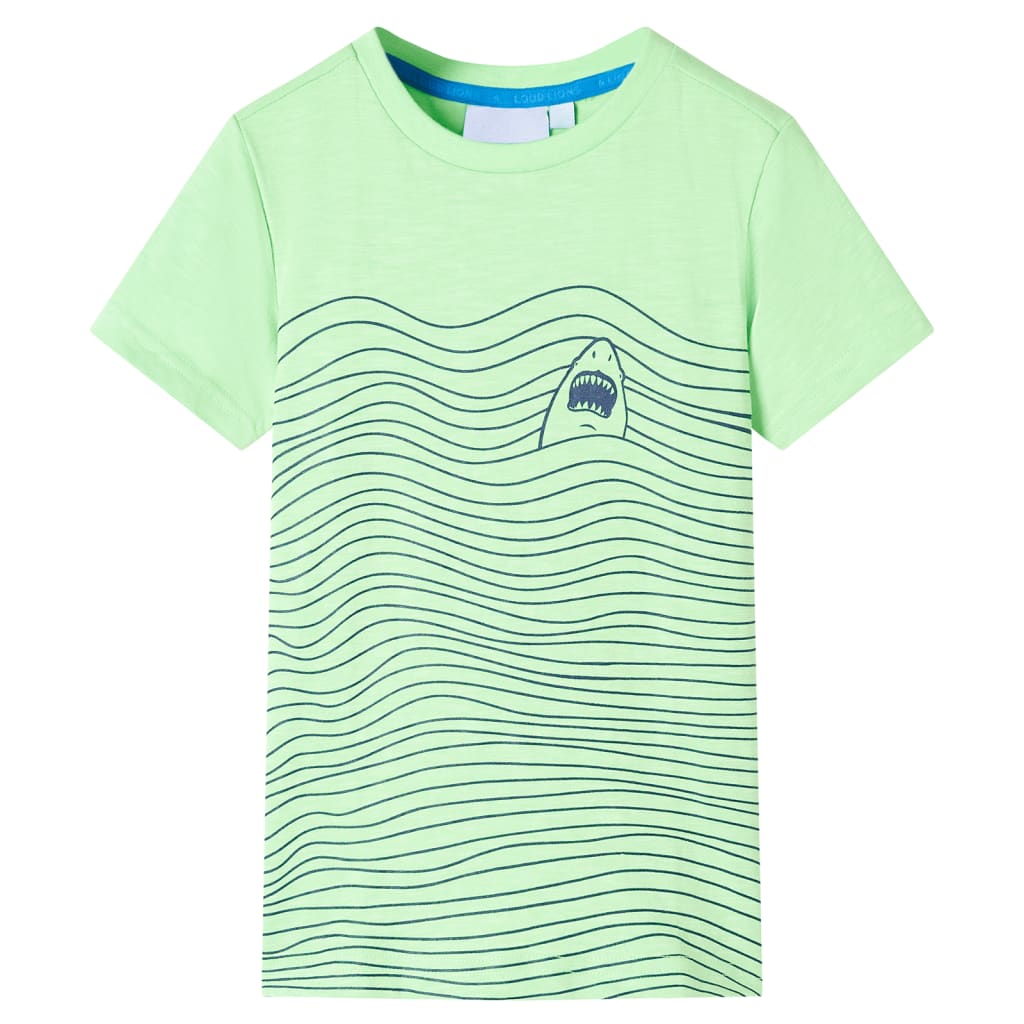 Kindershirt 92 neongroen