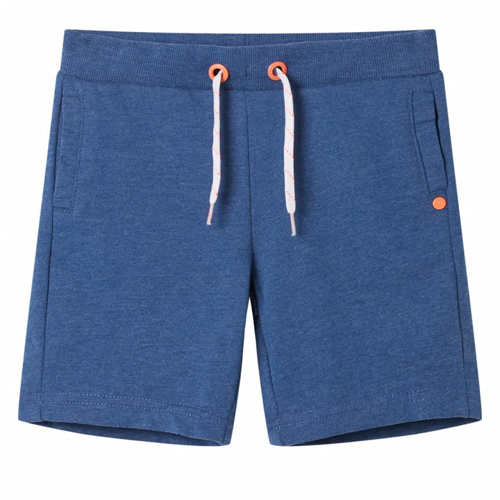 Kindershorts met trekkoord 104 gemøªleerd donkerblauw