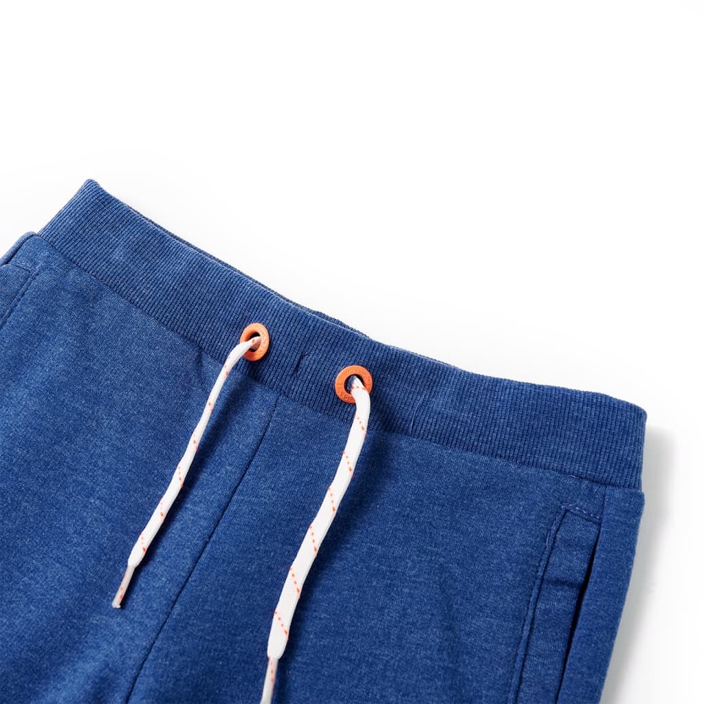 Kindershorts met trekkoord 104 gemøªleerd donkerblauw