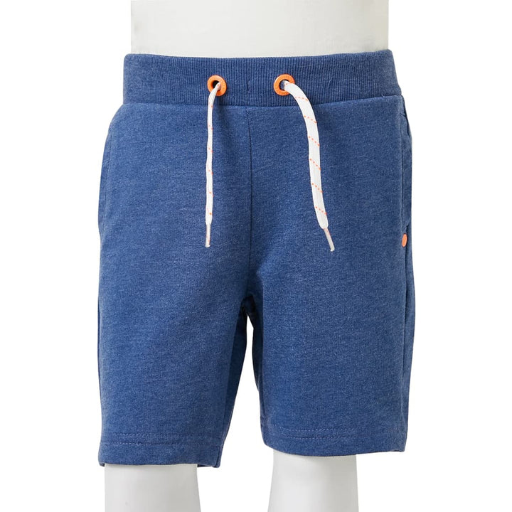 Kindershorts met trekkoord 104 gemøªleerd donkerblauw