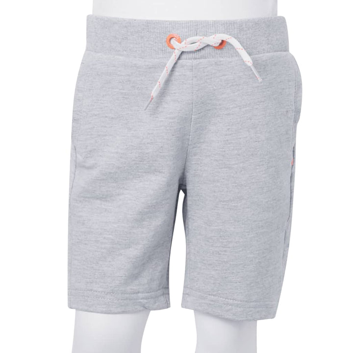 Kindershorts met trekkoord 104 grijs