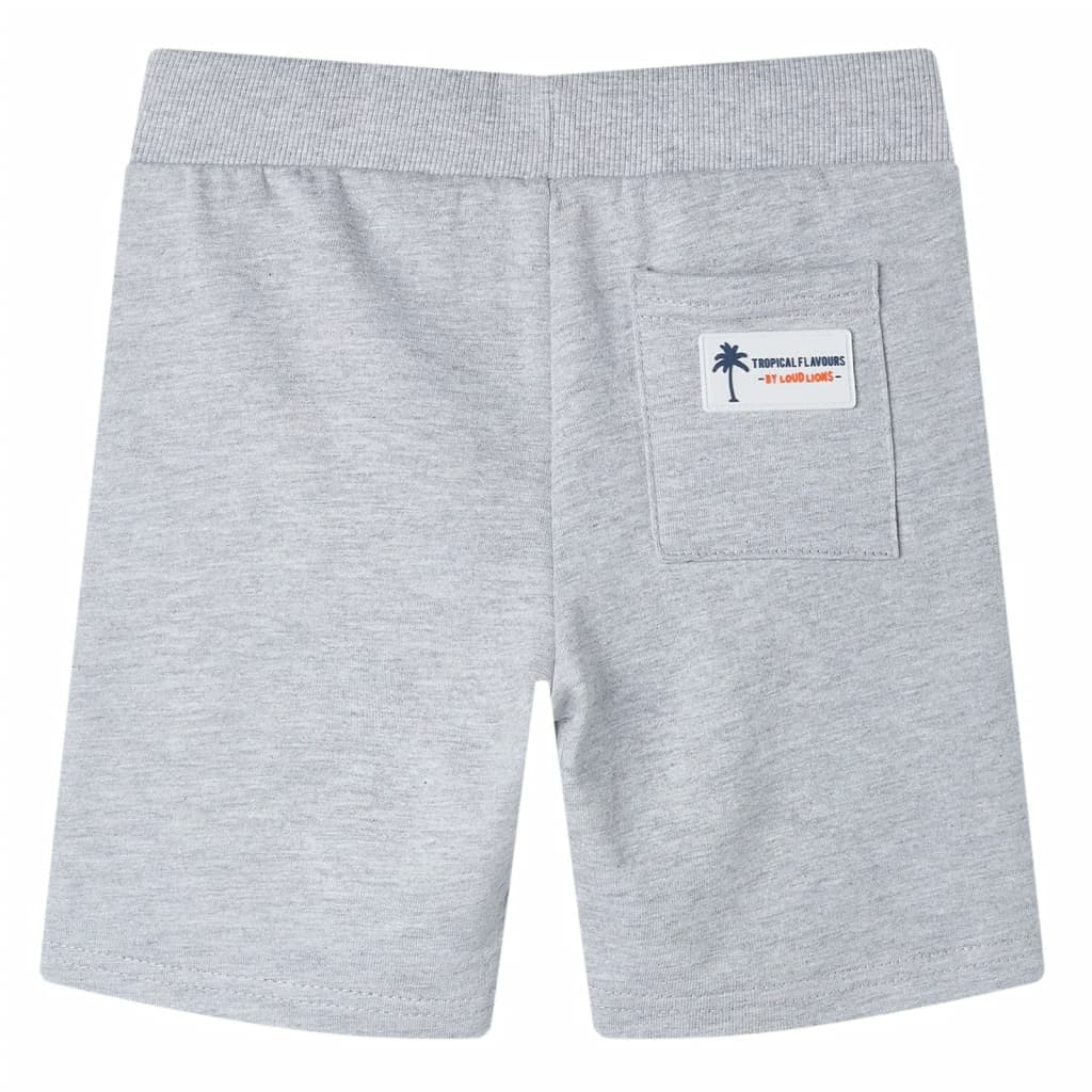 Kindershorts met trekkoord 128 grijs