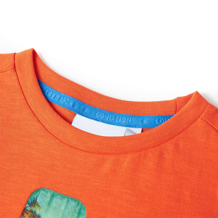 Kindershirt 104 donkeroranje