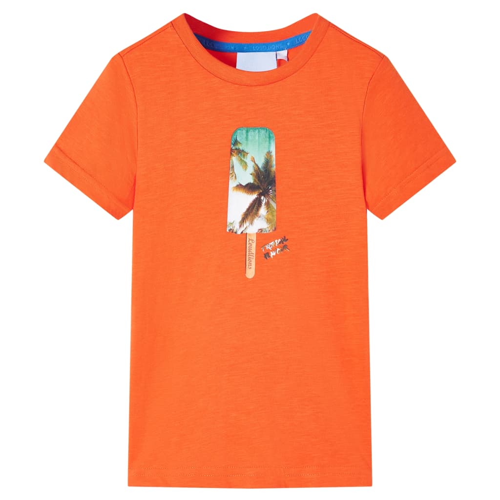 Kindershirt 116 donkeroranje