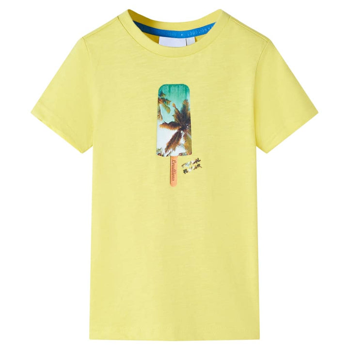 Kindershirt 116 geel