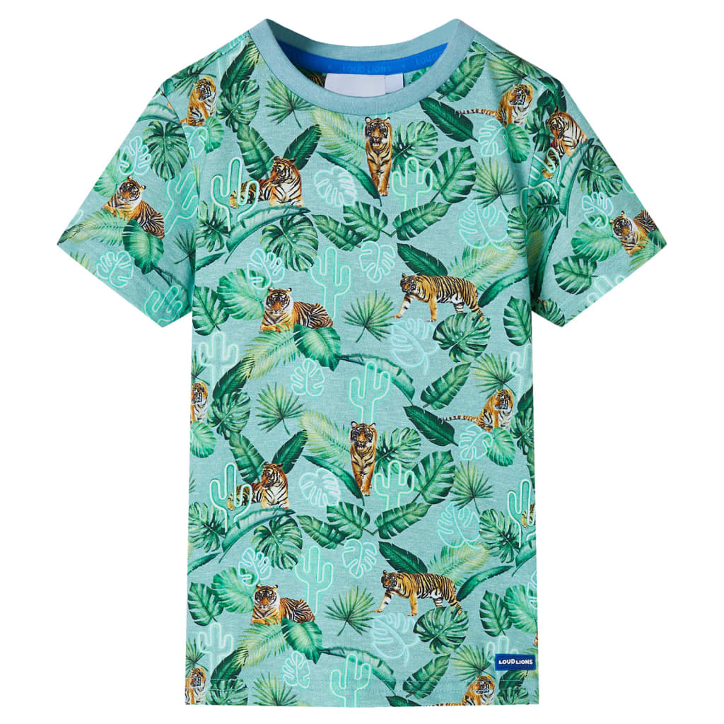 Kindershirt 92 gemøªleerd lichtgroen