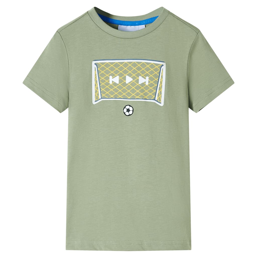 Kindershirt 128 lichtkakikleurig