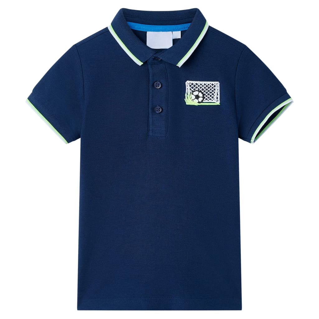 Kinderpoloshirt 116 marineblauw