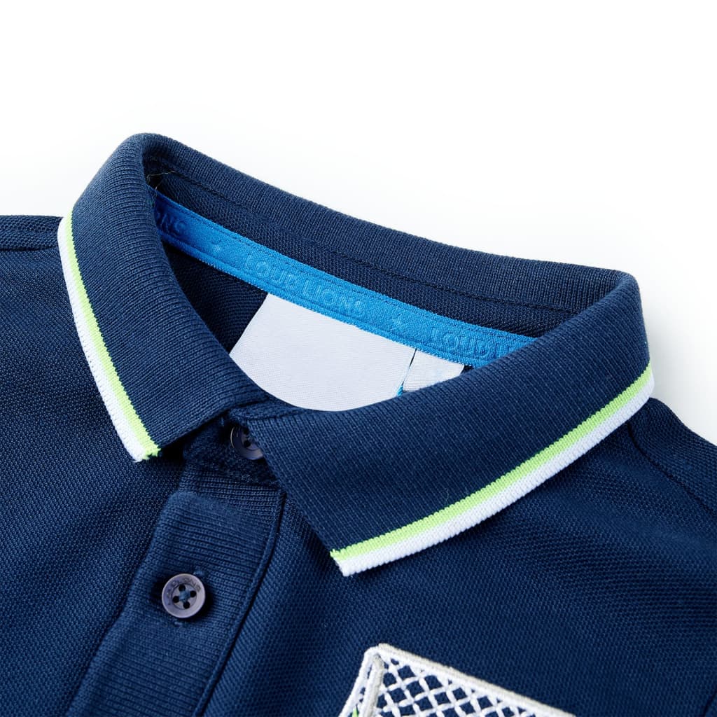 Kinderpoloshirt 116 marineblauw