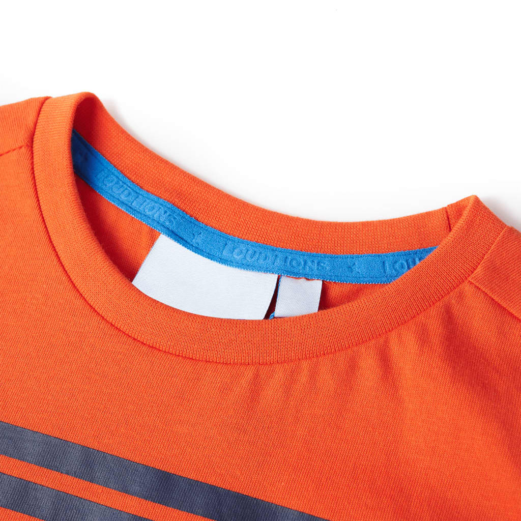 Kindershirt 128 donkeroranje