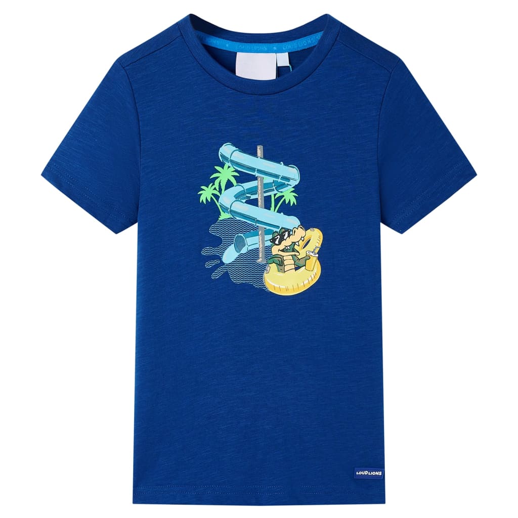 Kindershirt 92 donkerblauw