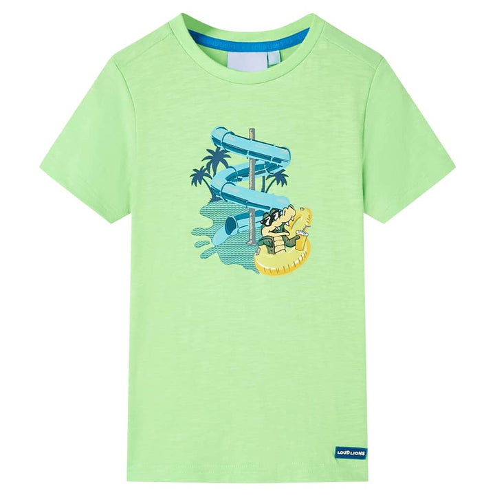 Kindershirt 92 neongroen