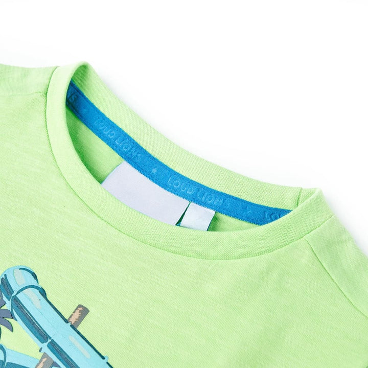 Kindershirt 92 neongroen