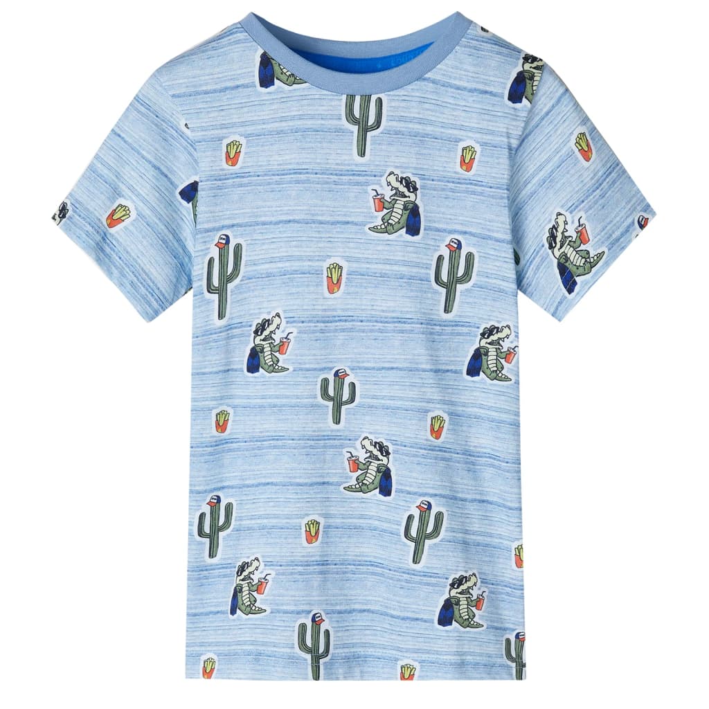 Kindershirt 92 gemengd blauw