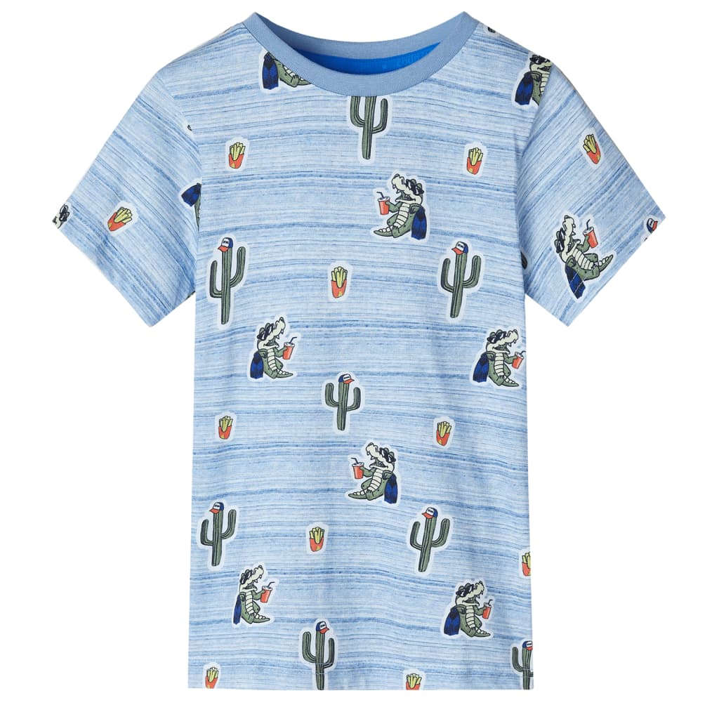 Kindershirt 116 gemengd blauw