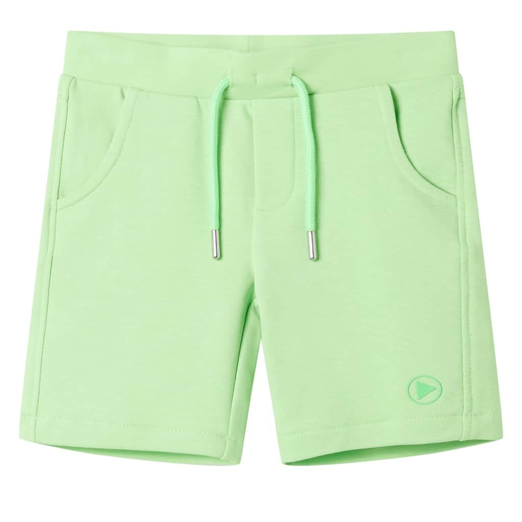 Kindershort 92 fluorescerend groen