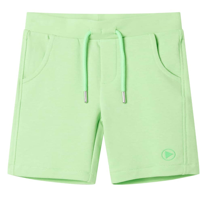 Kindershort 92 fluorescerend groen