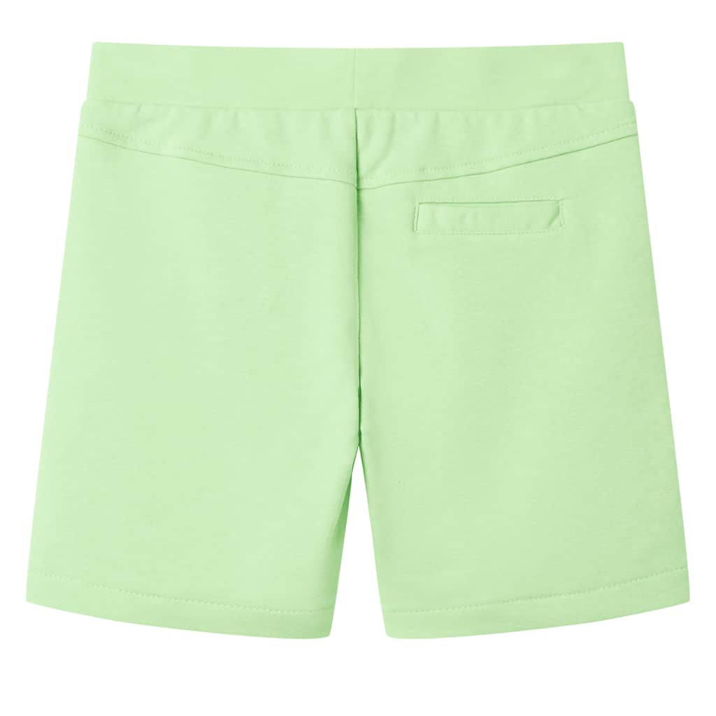 Kindershort 92 fluorescerend groen