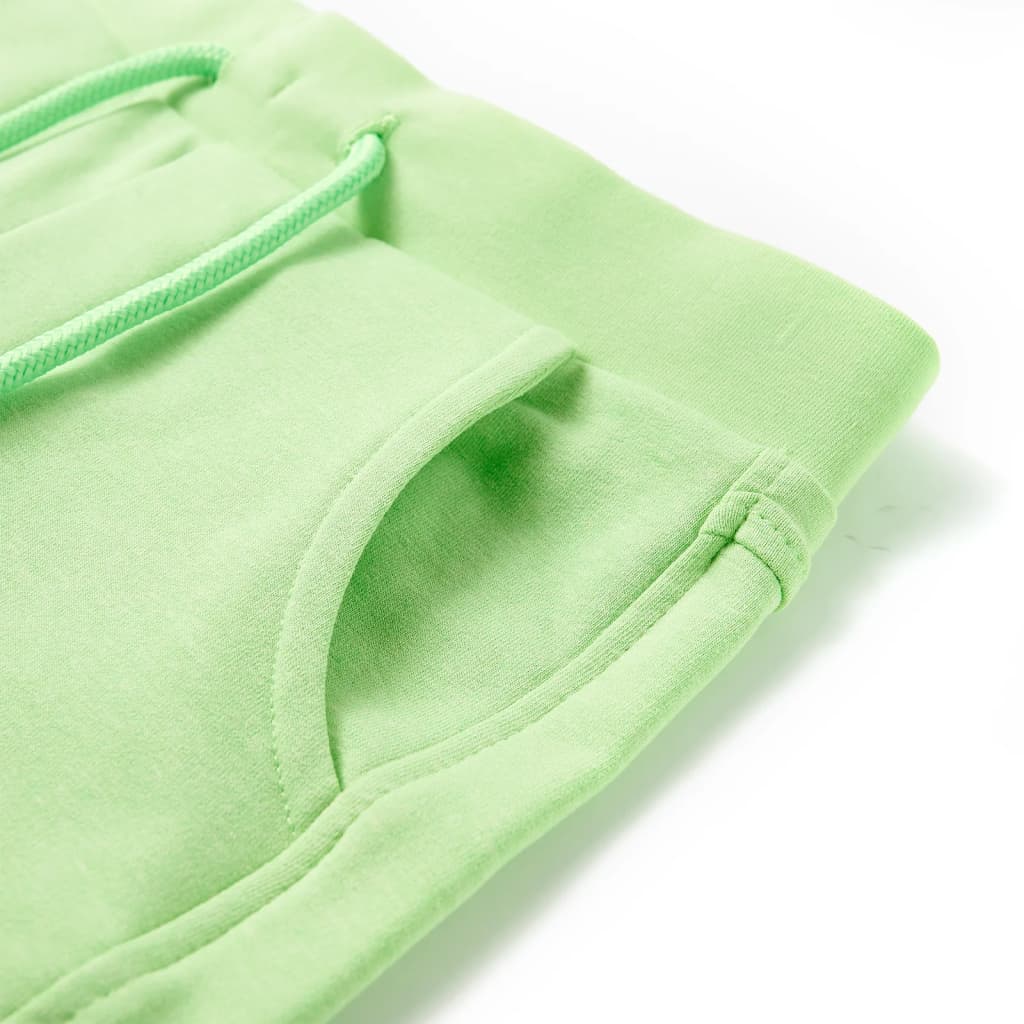 Kindershort 92 fluorescerend groen