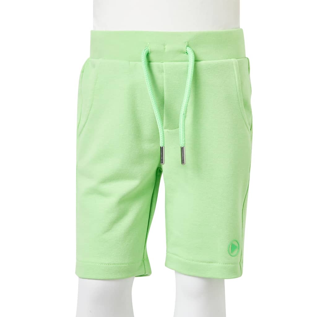 Kindershort 92 fluorescerend groen