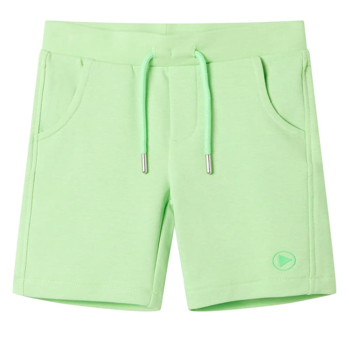 Kindershort 104 fluorescerend groen