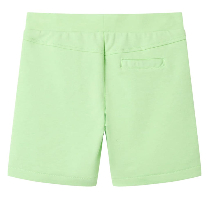 Kindershort 116 fluorescerend groen