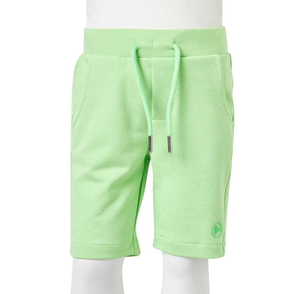 Kindershort 116 fluorescerend groen