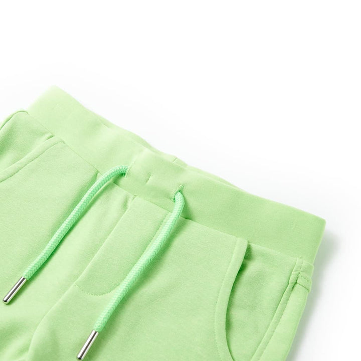 Kindershort 140 fluorescerend groen