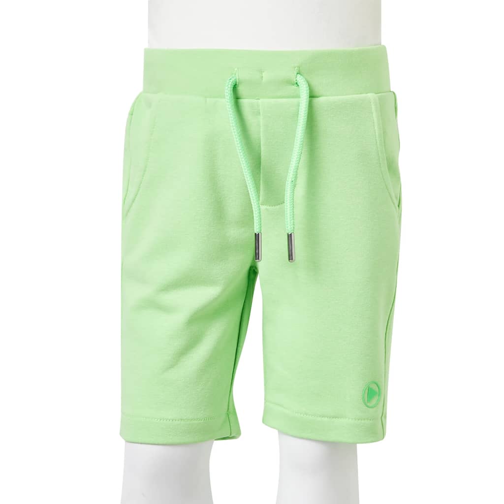 Kindershort 140 fluorescerend groen