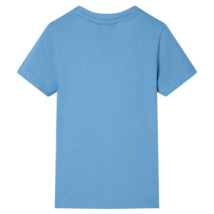 Kindershirt 116 middenblauw